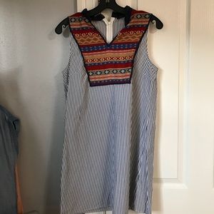 Seersucker tunic dress